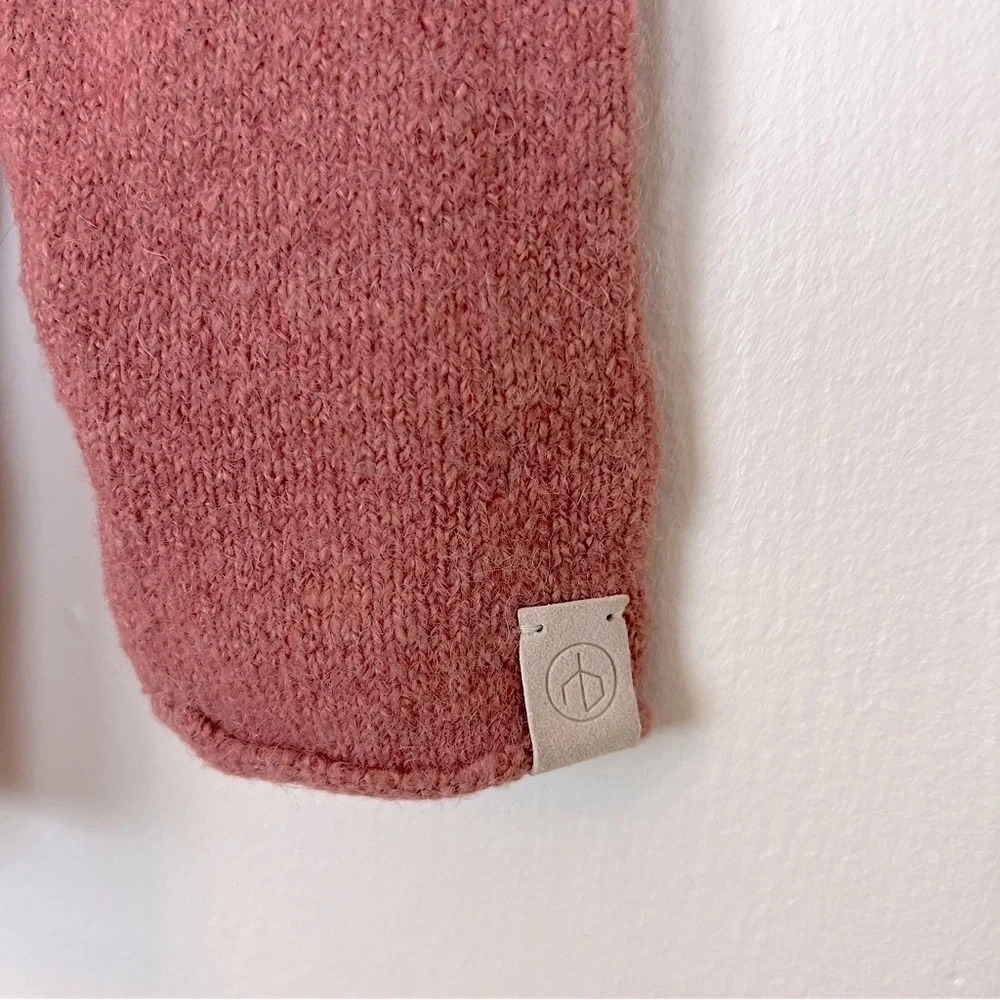 Rag & Bone Alpaca Wool Elsa Crew Sweater Mauve Small Relaxed Cozy Chic Neutral - Picture 6 of 9